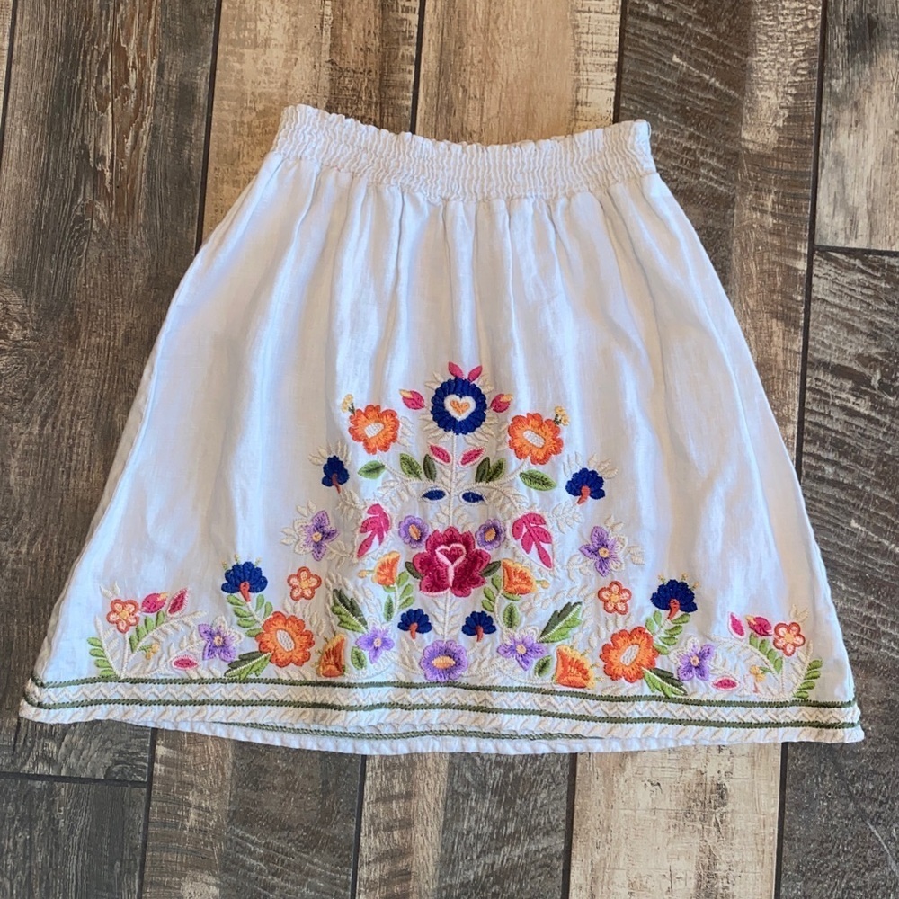 Johnny Was Embroidered Floral Women's Skirt